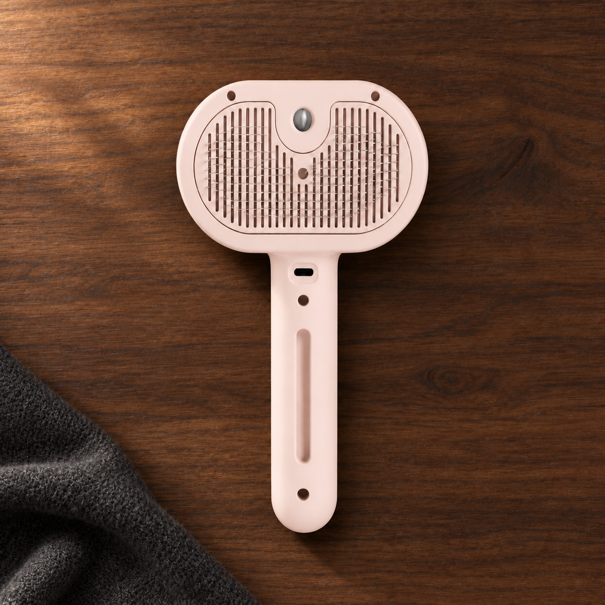 FurGlide self-cleaning pet brush in Blush