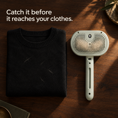 FurGlide catches loose fur before it ends up on your clothes and furniture